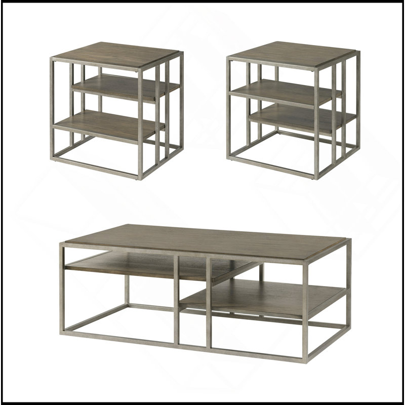 Ensemble de table basse et de tables de bout 3 pièces Padena
