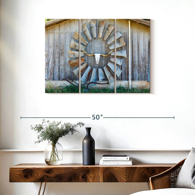 Ensemble de 3 pièces Texas Barn, H 24 po x l 38 po x P 1,25 po
