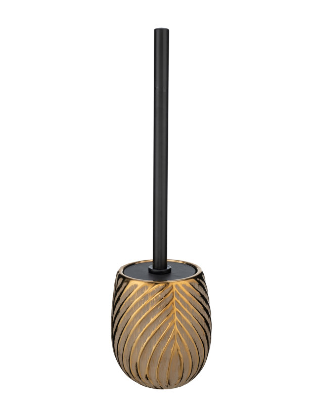 Ryniah Free-Standing Toilet Brush & Holder, Gold