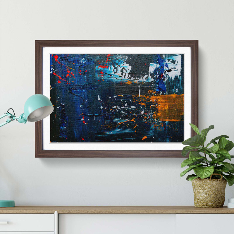 Abstract Vol.400 by S.Johnson - Framed Print, 48cm H x 65cm W x 2cm D, Walnut Framed
