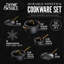 12 - Piece Non-Stick Stainless Steel (18/8) Cookware Set