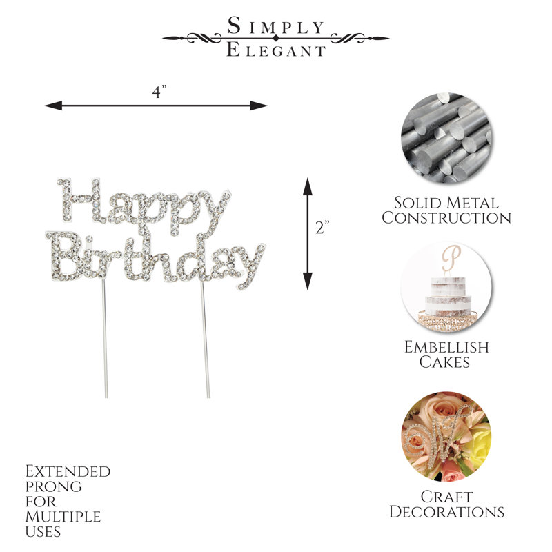 Surmatelas gâteau joyeux anniversaire rhinestone