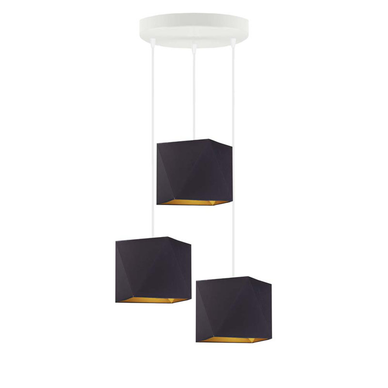 Ridgedale 3 - Light Cluster Pendant, Black