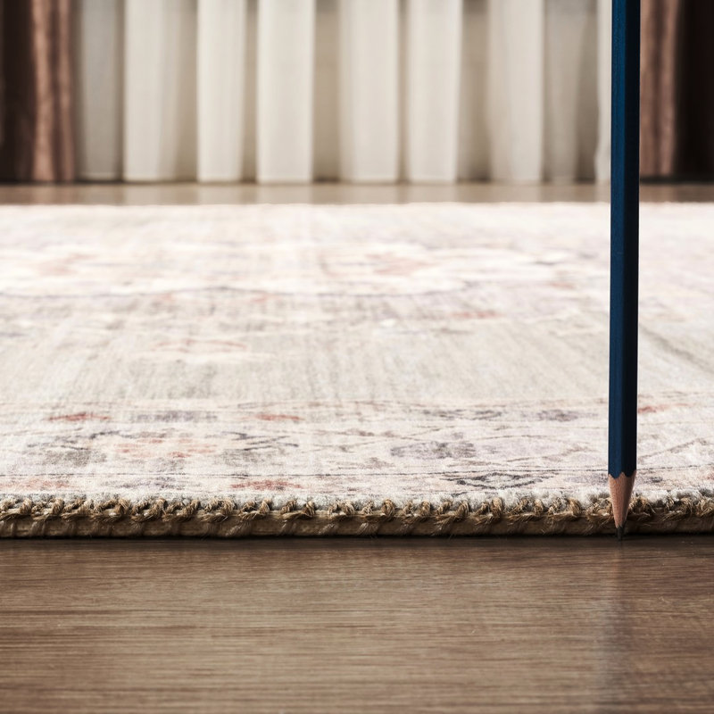 Tapis 2 pi X 3 pi, multicolore, motif de médaillon, aspect fait à la main, douceur et durabilité, teinture, pour tapis d'entrée multicolore