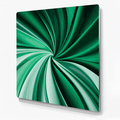 Art mural en métal dégradé abstrait vert 33