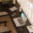 Household corner L-shaped solid wood black study desk and writing desk-1471131442-1471131468