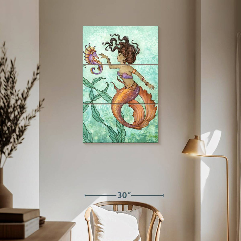 Shy Seahorse, 57" H x 36" W