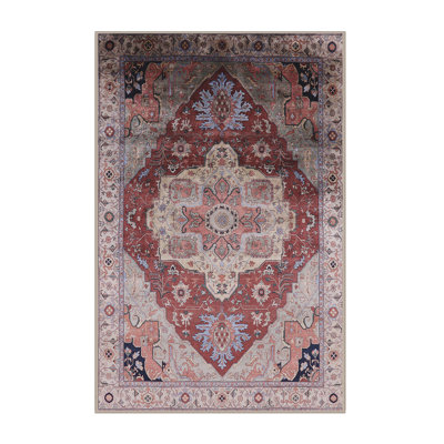 Tapis brun à motif oriental