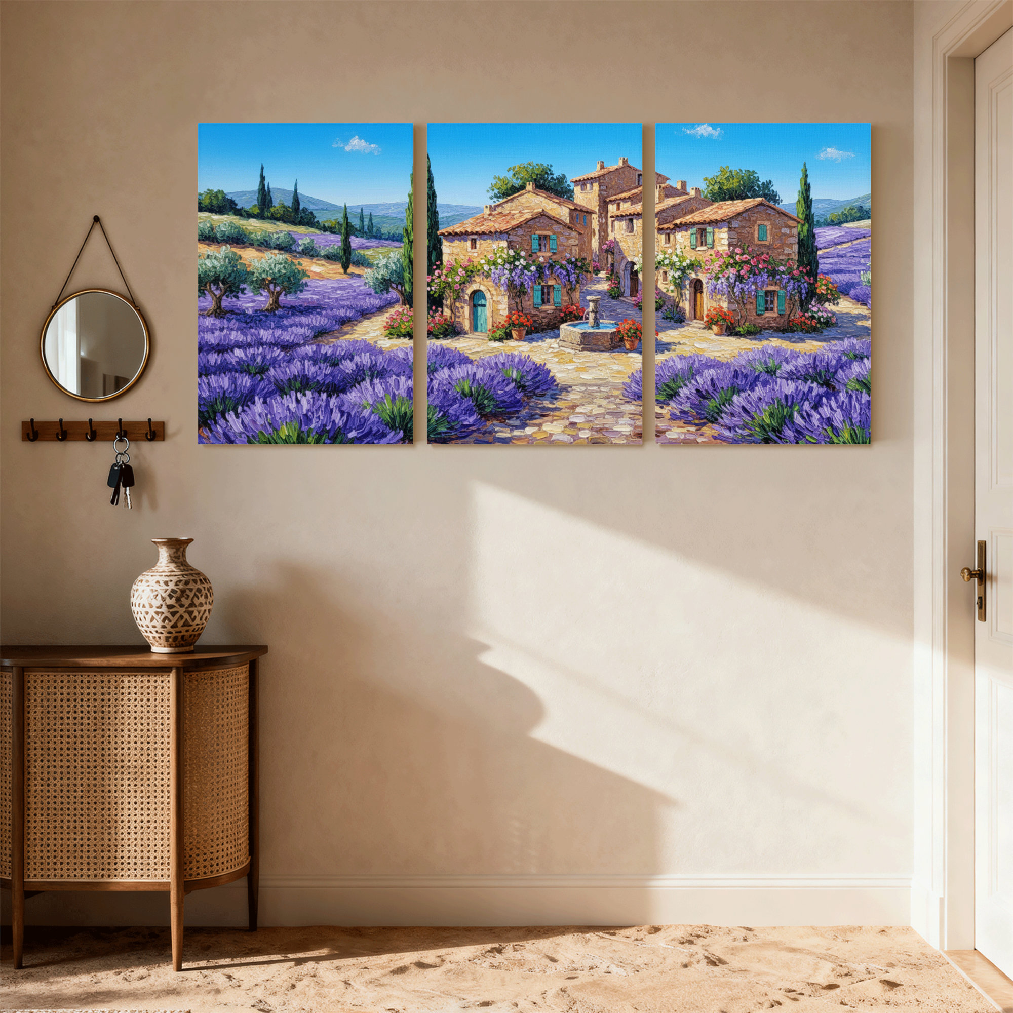Winston Porter Scenic &Cityscapes Lavender Fields Stone Cottage Garden ...