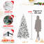 Arbre de Noël enneigé 9 pi, 750 lumières à DEL blanc chaud, pointes de 1964 et branches à aiguilles dures, représente un charme de décor classique