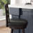 Commercial Grade Classic Ladderback Swivel Bar Height Barstool with Padded, Upholstered Seat-63099084-63099085