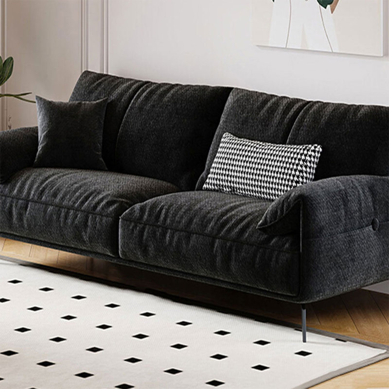 Canapé 86,61 po en chenille standard noir, 34.65"H*86.61"L*38.58"W