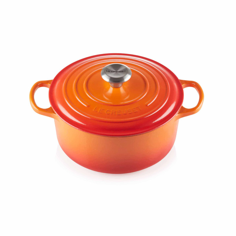 Le Creuset Cast Iron Round Casserole, 26cm / 5.3L, Volcanic