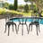 Patio Bistro - Cast Aluminum, Black, , For Garden And 3 Easy To Assemble