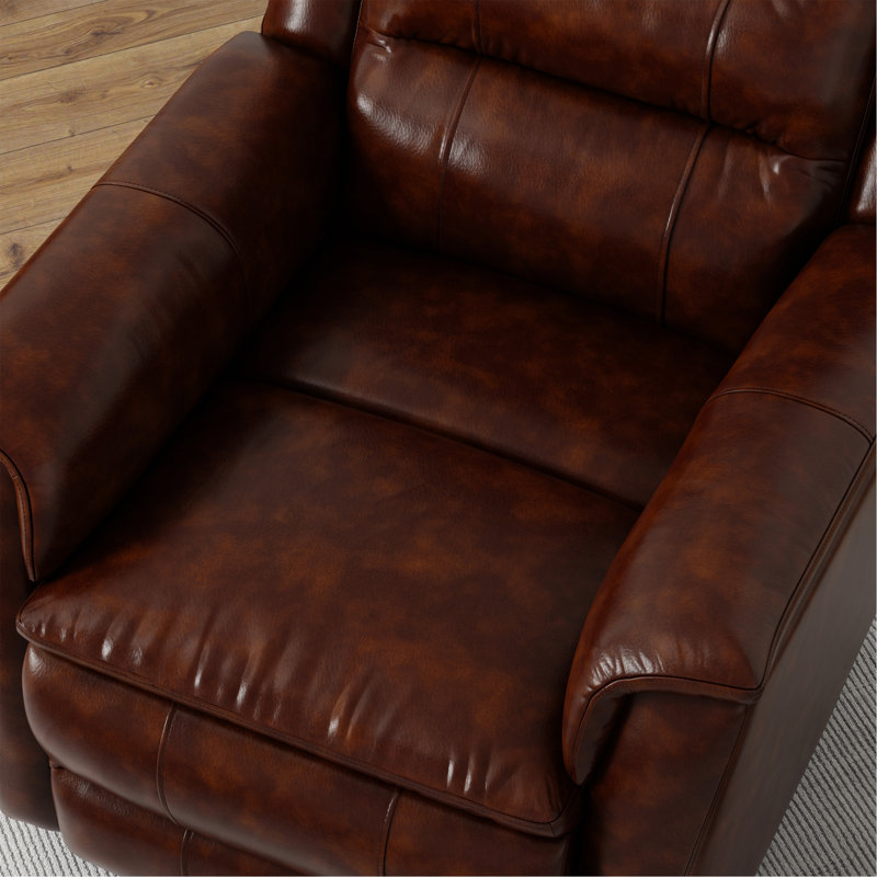 Global Home Swivel Glider Recliner With Manual Footrest, Brown