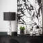 Landrienne 70cm Tall Table Lamp with Glass Base for Bedroom Furniture, Bedside Buffet Lamp with Linen Shade