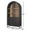 Clementine Wood W/Black Metal Arched Curio Cabinet-99240272