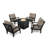 Braxton 5-Piece Deep Seating Conversation Set with Fire Pit Table-50289087-57384883