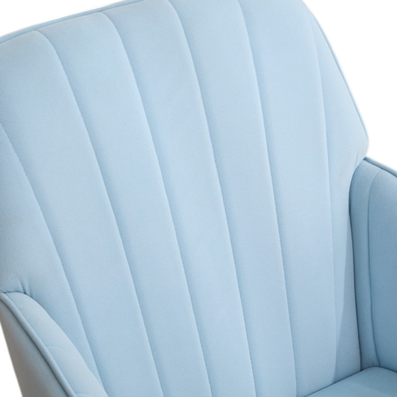  Chaise de bureau pivotante et ergonomique Danita, Bleu pastel, Doré