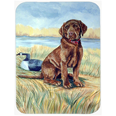 Planche à découper en verre chiot labrador caroline