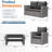 Modern All-Weather 4-Piece Wicker Patio Conversation Set with Cushions & Tempered Glass Table-1584535006