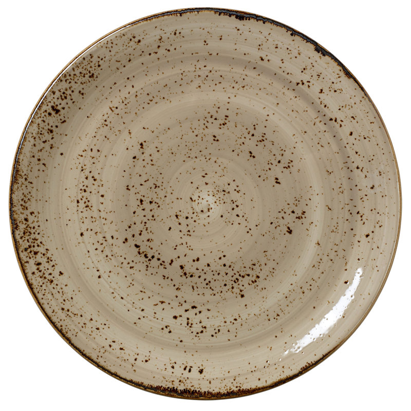 Assiette en forme de pomme craquelée, Beige