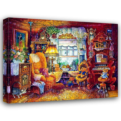Red Barrel Studio® Bell, Bill Gallery Wrapped Canvas Art Titled: Teddy Bears