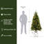 Sapin de Noël artificiel de 1,80 m en pin mélangé avec des pommes de pin, des branches, des guirlandes lumineuses DEL et un support en métal