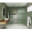 Aurora 36 in. x 78 in. Fully Frameless Fluted Radius Single Fixed Shower Panel-1590048590-1480847145