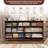Modern Farmhouse 7 Drawer Dresser With Charging Station, 55" Wide Fluted Dresser Wooden Storage Cabinet For Bedroom, Living Room & Entryway-1147701105
