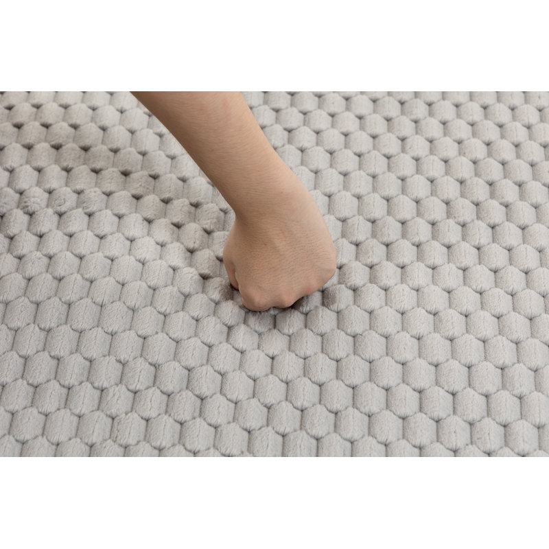 Fauteuil à billes berçant en velours côtelé avec dossier, Gris clair + velours côtelé