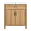 Meuble-lavabo en bois de haute qualité avec plusieurs options de rangement, caractéristiques de fermeture en douceur et composants réglables pour un espace de salle de bain fonctionnel-322199674