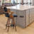 39'' H Swivel Faux Leather Upholstered Counter Stools-1640941158