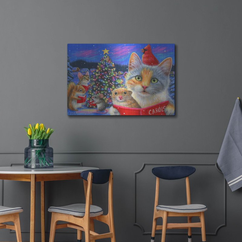 The Holiday Aisle «O Christmas Tree4» par Bridget Voth, art mural en métal, H 24 po x l 36 po