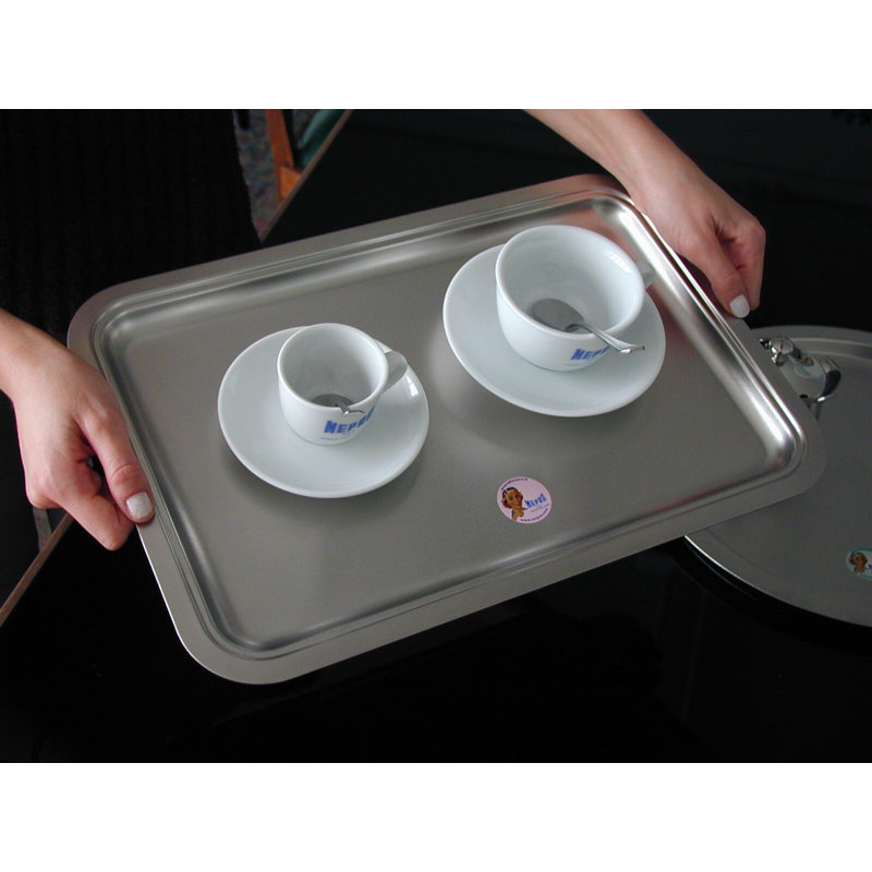 Plateau de service rectangulaire en acier inoxydable 11,75 po x 8,25 po Novecento