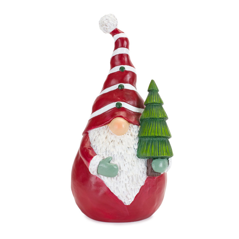 Gnome des Fêtes avec arbre et cadeau (ensemble de 2)