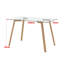 Furman Glass Top Metal Base Dining Table