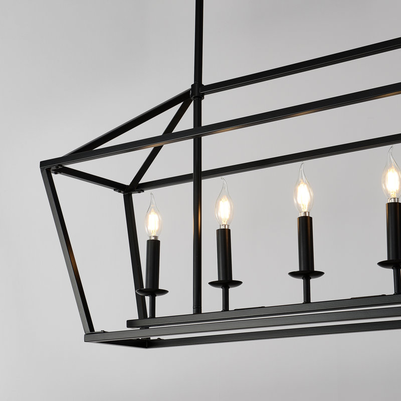 Lustre de ferme linéaire à 5 lumières - Luminaire suspendu industriel