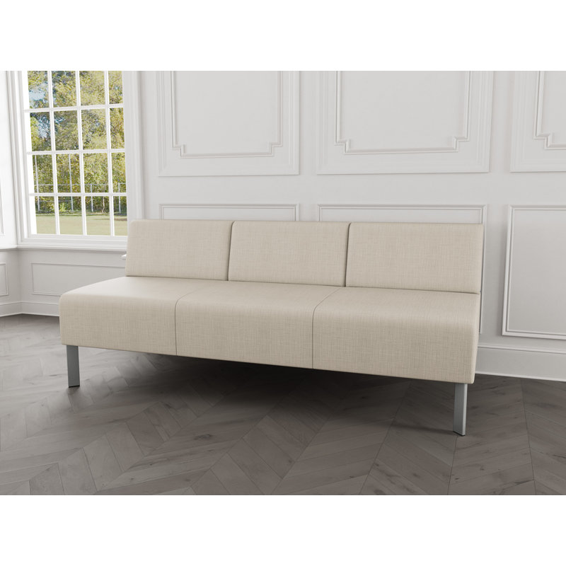 Canapé sans accoudoirs Luxe Lounge, Plot Line neutre, Acier argent