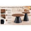 Ensemble de table basse gigogne ronde avec table d'appoint et lit-niche pour chat-1948455132