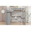 Lit mezzanine spacieux spacieux en gris avec garde-robe, bureau et options de rangement en bois massif-1480021685