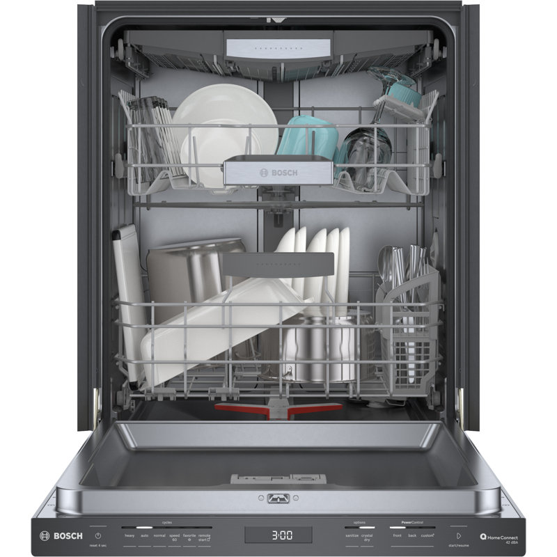800 Series 24" 42 dBA ENERGY STAR Certified Dishwasher, Black Inox