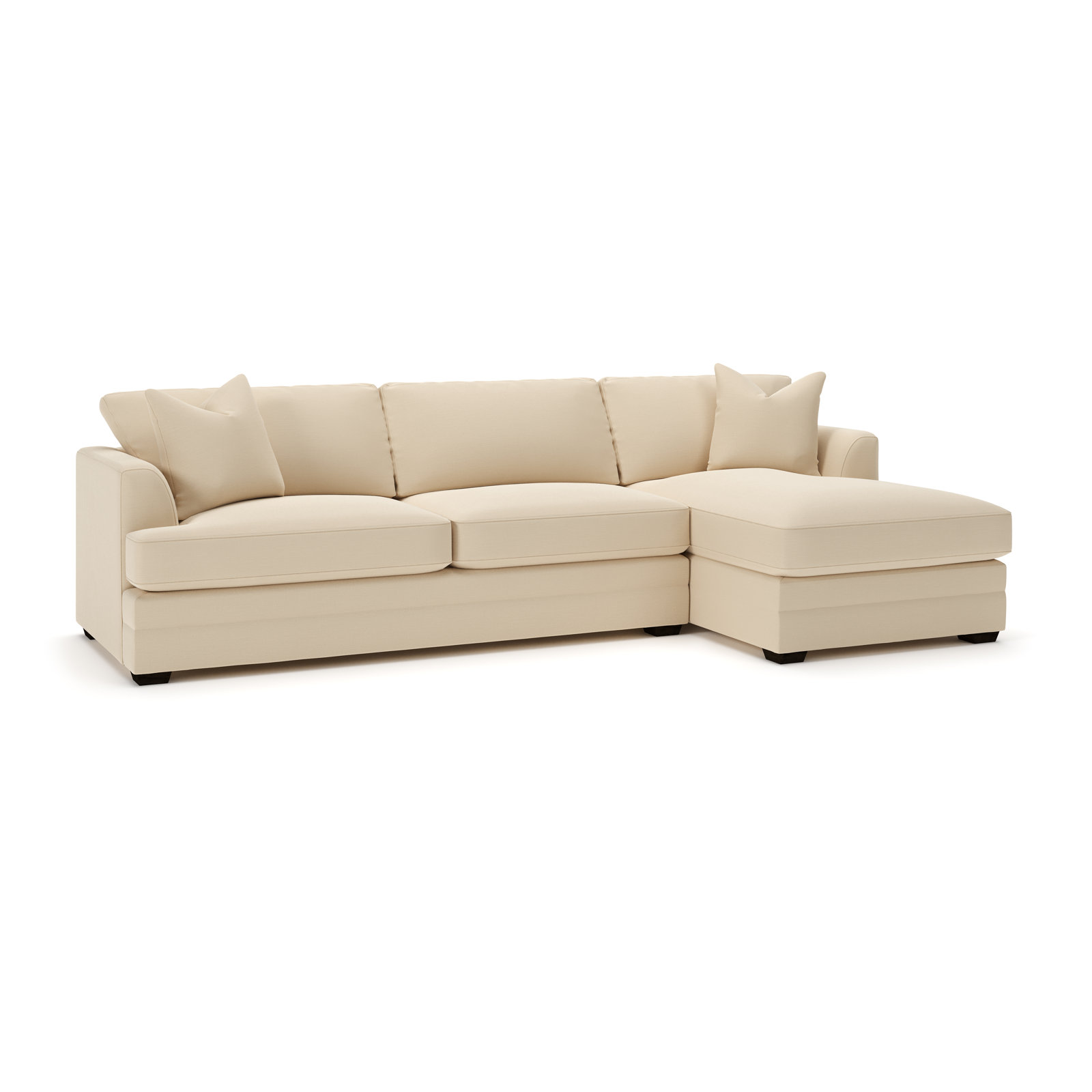 Edan Chaise Sectional, Canvas Flax Sunbrella® Canvas, Right Hand Facing