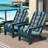 Outdoor Replacement Cushion Set  4.7" Thick High Back Seat / Back Cushions with Ties, Buckle (Set of 2)-2085944033