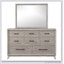 Grande commode contemporaine en bois d'hévéa massif 1 pièce avec huit tiroirs