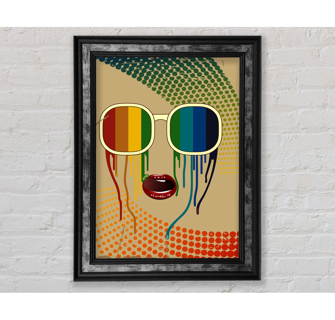 Funky Rainbow Sunglasses - Einzelne Bilderrahmen Kunstdrucke