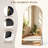 Malesha Large Modern Full Length Arched Aluminum Alloy Framed Floor Mirror-344613378-344613379