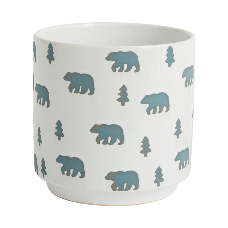 Calafell Handmade Ceramic Pot Planter, 6.5" H x 6.25" W x 6.25" D