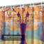 Rideau de douche paysage d'automne avec 12 crochets Poppy-2044242465