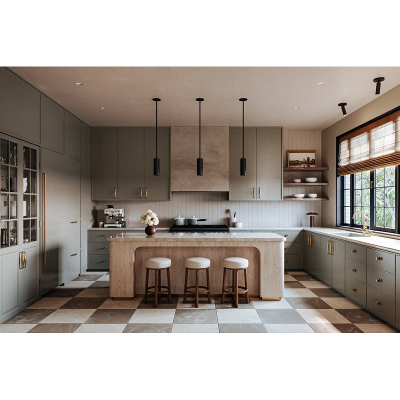Luxe 1 - Light LED Pendant, 17 W, Satin Black, 56" H x 2.5" W x 2.5" D